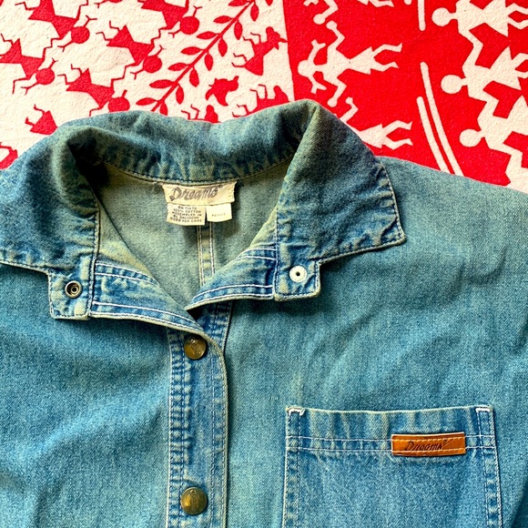 Vintage blue denim Jean jumpsuit romper 80’s 90’s Size XS or Size 2 or 4 RARE - Picture 7 of 13